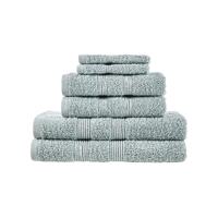 Ovela Avalon 6 Piece 100% Cotton Towel Set (Soft Teal)