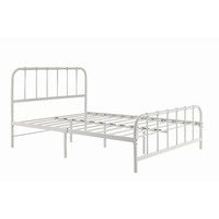 Ovela Milan Metal Bed Frame (White, Double)