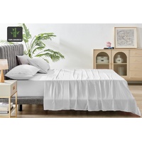 Ovela 100% Natural Bamboo Bed Sheet Set White Bed Size King
