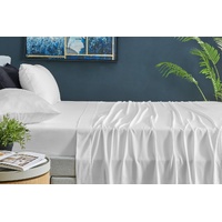 Ovela 100% Natural Bamboo Bed Sheet Set White Bed Size Queen