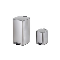 Ovela 30L and 6L Rubbish Bin Set (Stainless Steel)