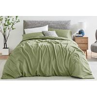 Ovela 1200TC Cotton Quilt Cover Set (Oiled Green, King Single)