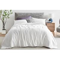 Ovela 1200TC Cotton Quilt Cover Set (White, Queen)