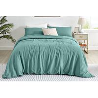 Ovela Ultra Soft Washed Microfibre Quilt Cover Set (Chinois Green, Double)