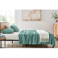 Ovela Ultra Soft Washed Microfibre Sheet Set (Chinois Green, Double)