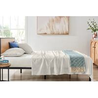Ovela Ultra Soft Washed Microfibre Sheet Set (Ivory, King Single)