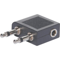 Dynalink 2x3.5mm Mono Plug To 3.5mm Stereo Socket Adapter