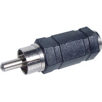 Dynalink RCA Male To 3.5mm Mono Female Adapter for Audio and Video use