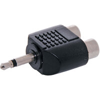 Dynalink 2 RCA Female To 3.5mm Mono Plug Adapter