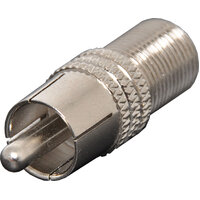 RCA Male To F Connector Female Adapter