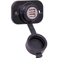 Panel Mount Weatherproof Dual USB Charging Socket