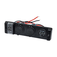 Dual USB, Car Accessory And Voltage Meter Flush Panel Mount