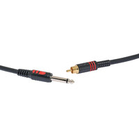 Redback 1m 6.35mm TS Jack To RCA Male Microphone Cable