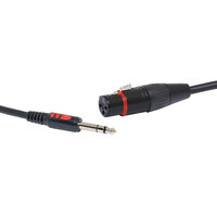 Redback 1.5m 3 Pin Female XLR To 6.35mm Jack TRS Microphone Cable
