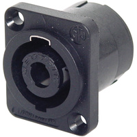 NEUTRIK NL4MP Speakon Socket Chassis Mount Airtight Design Black P0792