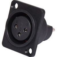 3 Pin IP54 Female Chassis Mount XLR Connector