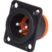 3 Pin IP54 Male Chassis Mount XLR Connector