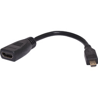 Dynalink P1925A HDMI Female to Micro HDMI Male Adapter Lead 160mm Black