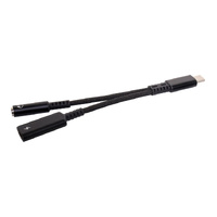 Dynalink P1939C USB Type C Headphone Audio Adaptor _Charging Cable Black