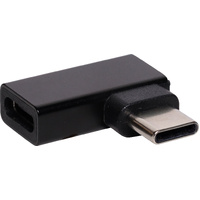 Dynalink P1981A USB Adaptor Right Angle Type C Female to Type C Male Black