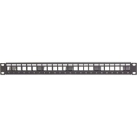 19" 1RU 24 PORT UNLOADED PATCH PANEL
