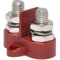 Powerhouse Dual Red M10 Power Distribution Post for Individual Termination