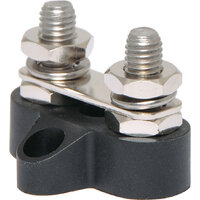 Powerhouse Dual Black M8 Power Distribution Post With Bridge Plate