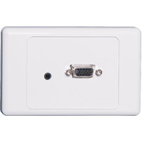 Dynalink VGA + 3.5mm Audio Wallplate Dual Cover - Plug Connections