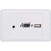 Dynalink VGA Wallplate Dual Cover - Screw Connections