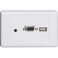 Dynalink VGA Wallplate Dual Cover - Plug Connections