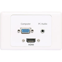 Dynalink VGA 3.5mm HDMI Wallplate Dual Cover - Fly Leads