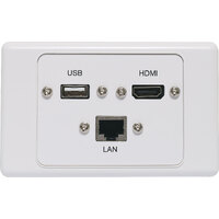 Dynalink RJ45 Cat6, USB Type A & HDMI Fly Lead Wallplate