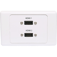 Dynalink P5976A Dual HDMI Wallplate with Flylead Connection White