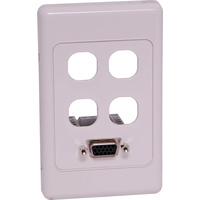 Dynalink VGA with 4 x Mech Wallplate Dual Cover - Screw Connections