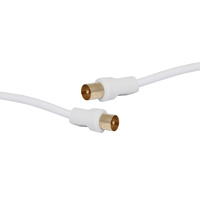 1.5m PAL Male to PAL Male TV Cable White BULK