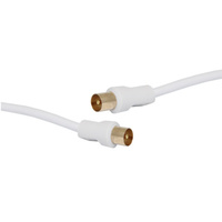Dynalink 3m PAL Male to PAL Male Gold plated pin TV Cable Adaptor White
