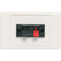 Dynalink Single Spring Terminal Dual Cover Speaker Wallplate