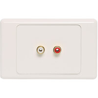 Dynalink 2 X RCA Dual Cover Wallplate