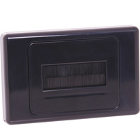 Dynalink Flat Black Brush Entry Wallplate