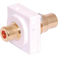 Red RCA To RCA Clipsal Clip-In Mechanism
