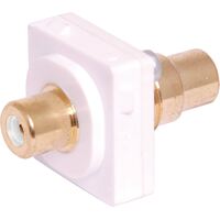 White RCA To RCA Clipsal Clip-In Mechanism