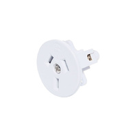 P8241 3 Pin 10A Flush Mount Mains Socket Side Wire Entry 26mm Mounting Depth WHT