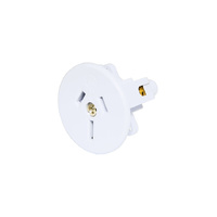 P8249 3 Pin 15A Flush Mount Mains Socket Side Wire Entry 26mm Mounting Depth WHT
