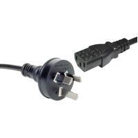 Powertran 5m IEC C13 10A 3 Pin Black Appliance Mains Power Cable