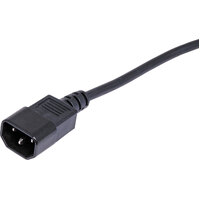 Powertran 0.15m IEC C14 To 3 Pin 240V Socket 10A Appliance Mains Power Cable