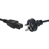 Powertran P8441 Appliance Mains Power Cable IEC15 Power Cord 10A To 3 Pin 2m BLK