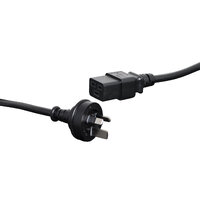Powertran 2m IEC C19 15A To 3 Pin Black Appliance Mains Power Cable