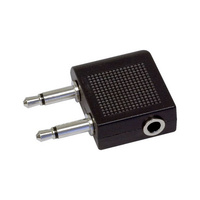 PA1055 3.5mm Stereo Socket to 2x 3.5mm Mono Plug Aeroplane Adaptor PA3581