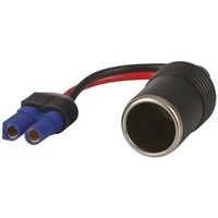180mm Lead 10A-15A Max 18AWG Wire EC5 Plug to Cigarette Lighter Socket Adaptor