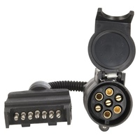 Trailer Adaptor Flat Plug to 7 Pin Large Round Socket 